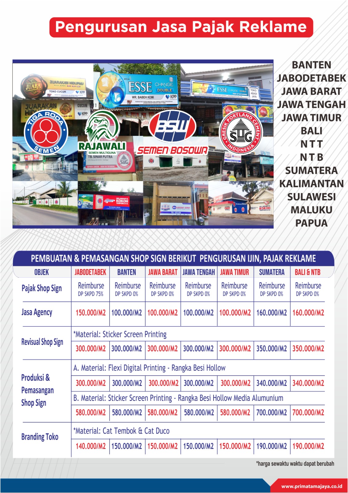 Jasa Pajak Reklame PT Primatama Tri Jaya